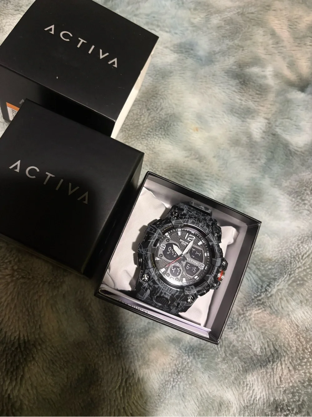 Activa Decus X Invicta Digital Men's Watch - 49mm, Camouflage, Black (ACW8008-00
